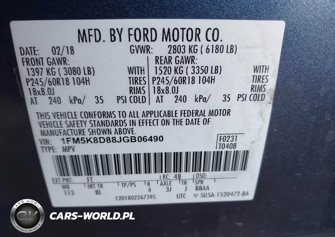 2018 Ford Explorer Xlt VIN:1FM5K8D88JGB06490 - 9