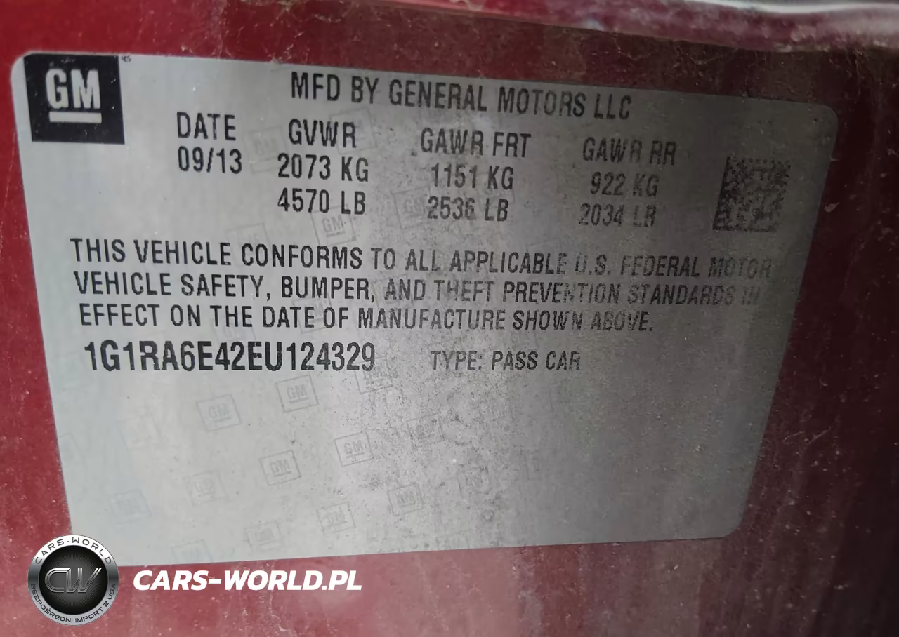2014 Chevrolet Volt VIN:1G1RA6E42EU124329 - 9