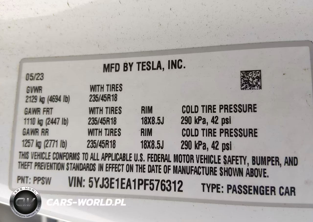 2023 Tesla Model 3 Rear-Wheel Drive VIN:5YJ3E1EA1PF576312 - 9