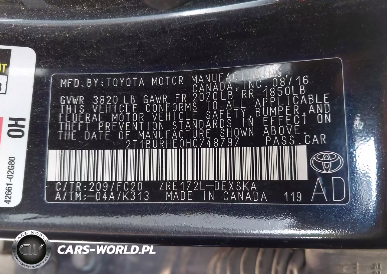 2017 Toyota Corolla Se VIN:2T1BURHE0HC748797 - 9