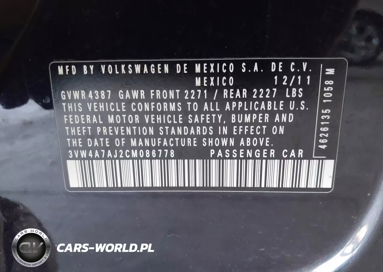2012 Volkswagen Jetta Gli Autobahn W-Nav VIN:3VW4A7AJ2CM086778 - 9