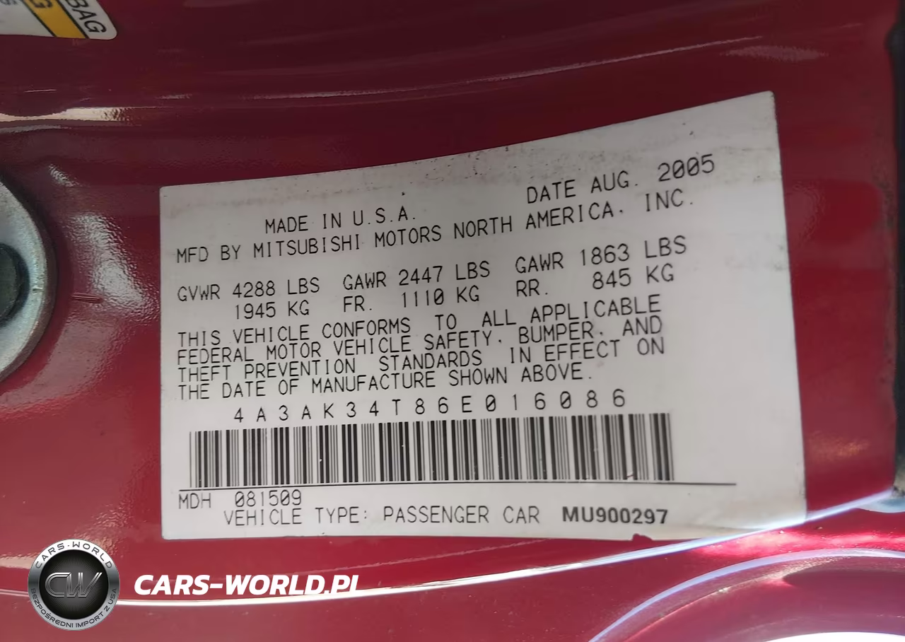 2006 Mitsubishi Eclipse Gt VIN:4A3AK34T86E016086 - 9