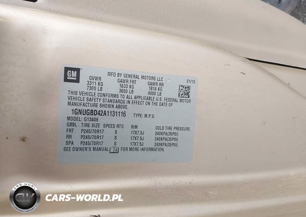 2010 Chevrolet Express 1500 Ls VIN:1GNUGBD42A1131116 - 9
