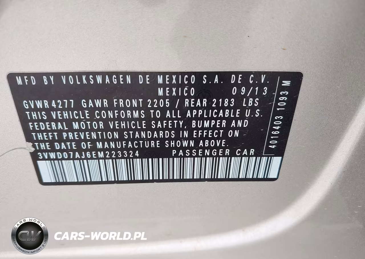 2014 Volkswagen Jetta 1.8T Se VIN:3VWD07AJ6EM223324 - 9
