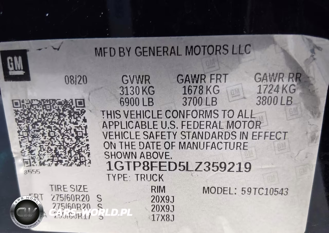 2020 GMC Sierra 1500 2Wd Short Box Denali VIN:1GTP8FED5LZ359219 - 9