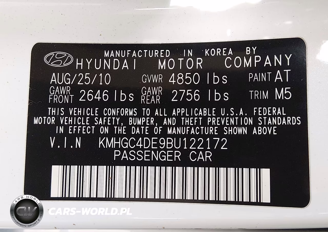 2011 Hyundai Genesis 3.8 VIN:KMHGC4DE9BU122172 - 9