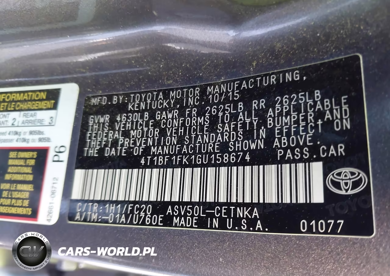 2016 Toyota Camry Le VIN:4T1BF1FK1GU158674 - 9