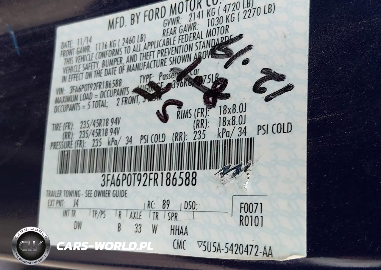 2015 Ford Fusion Se VIN:3FA6P0T92FR186588 - 9