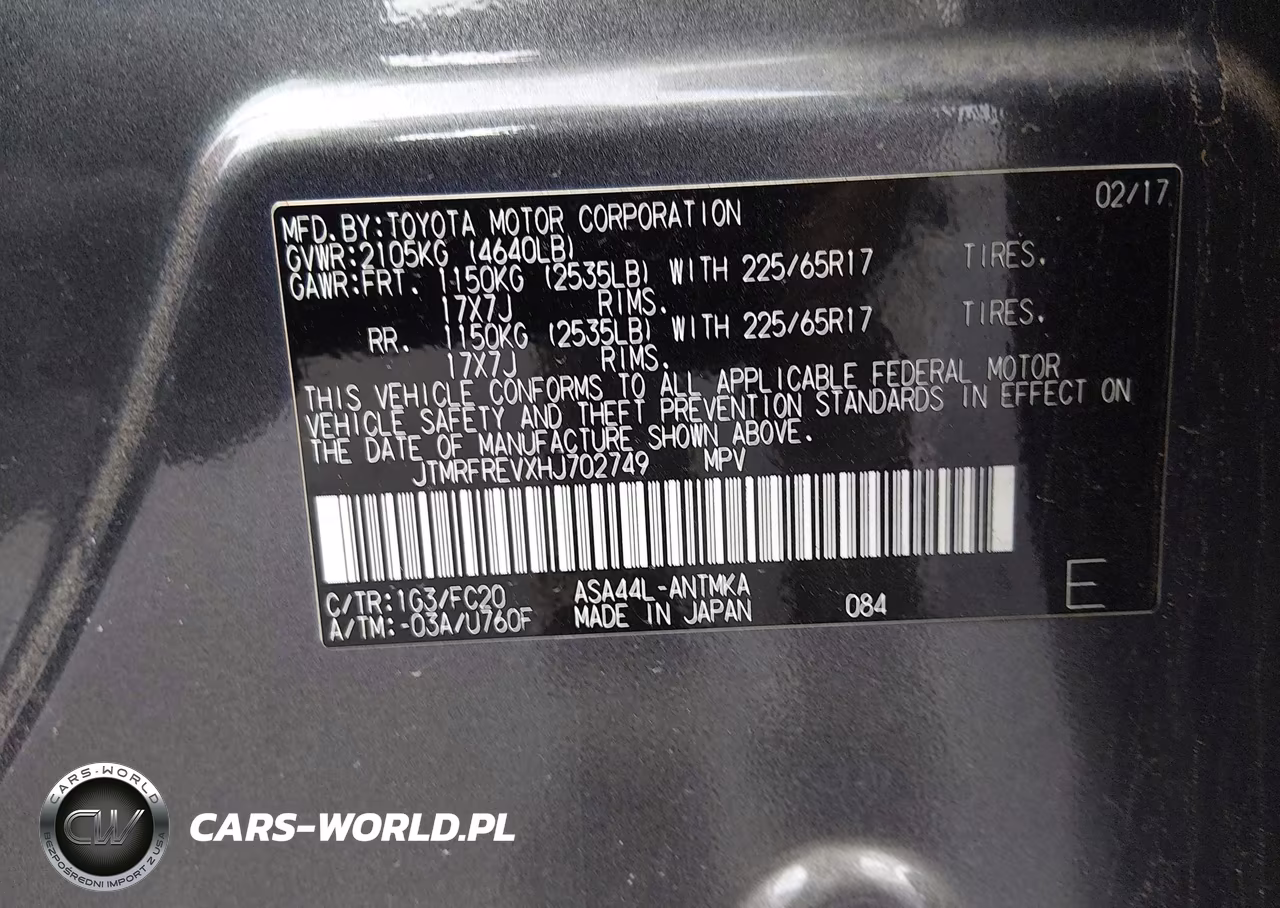 2017 Toyota Rav4 Xle VIN:JTMRFREVXHJ702749 - 9