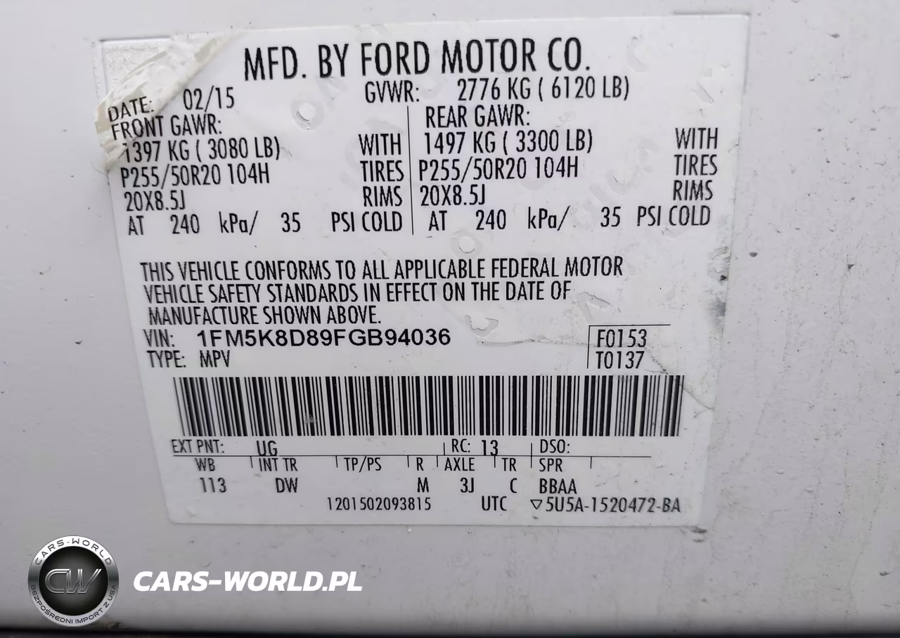 2015 Ford Explorer Xlt VIN:1FM5K8D89FGB94036 - 9