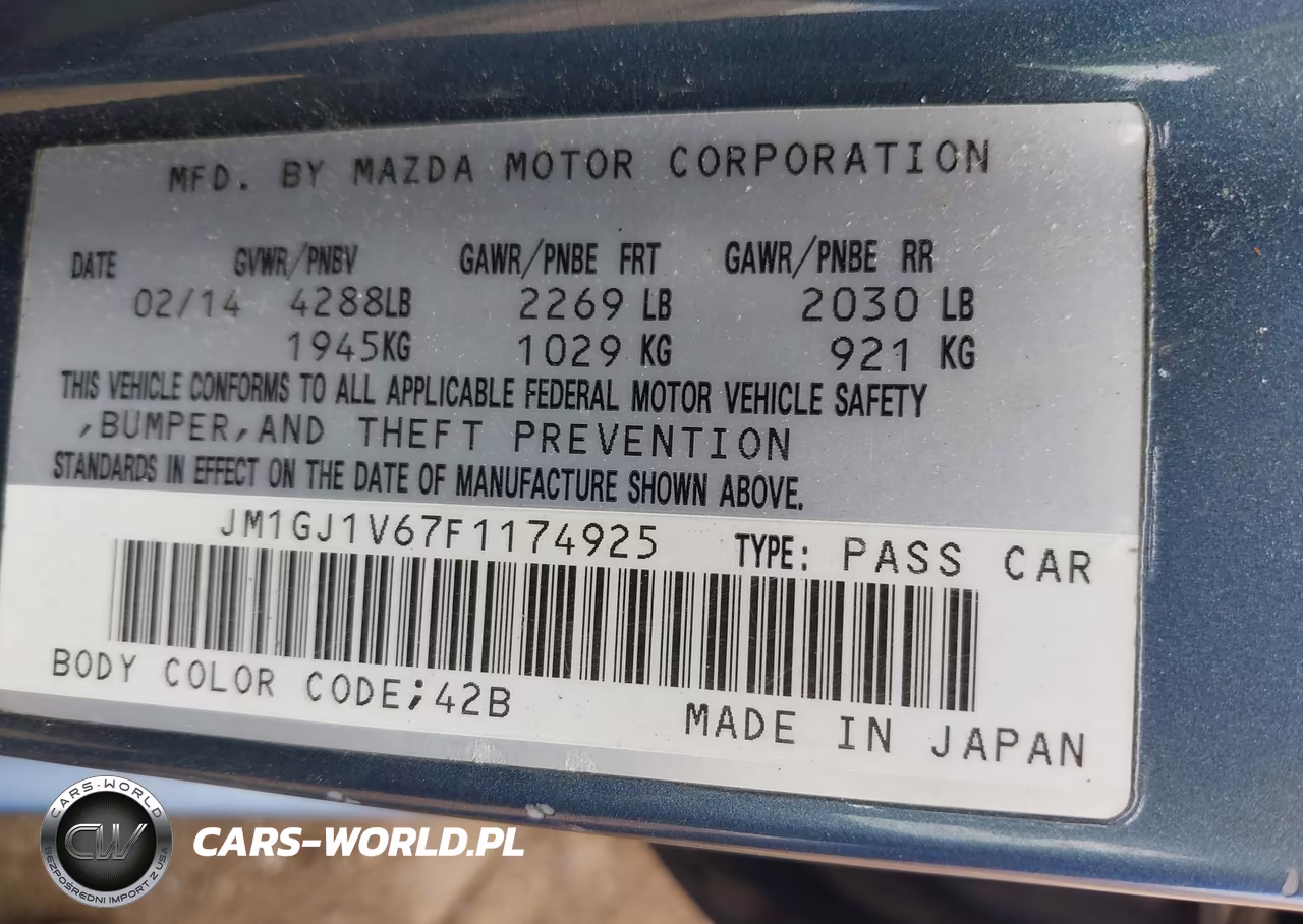 2015 Mazda Mazda6 I Touring VIN:JM1GJ1V67F1174925 - 9