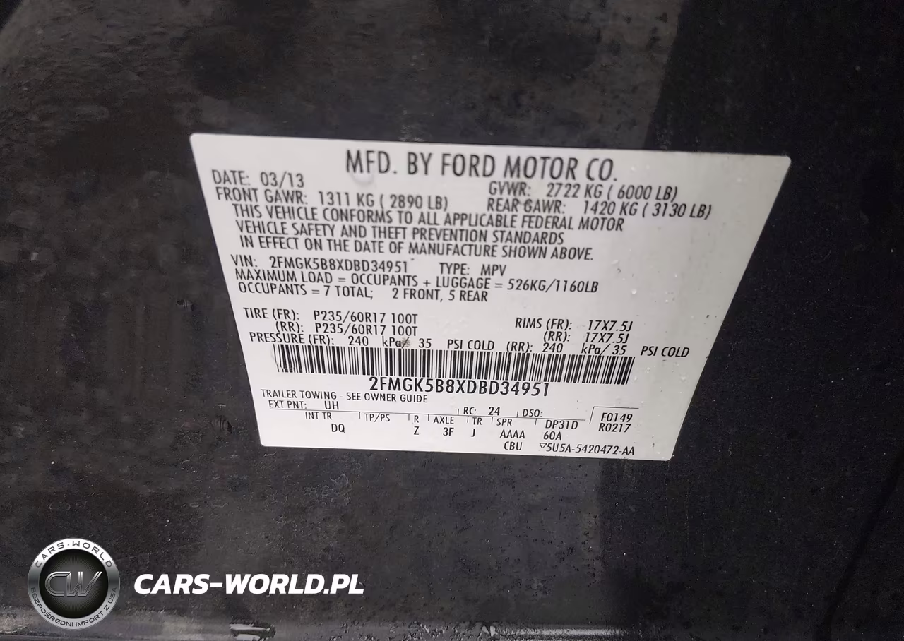 2013 Ford Flex Se VIN:2FMGK5B8XDBD34951 - 9