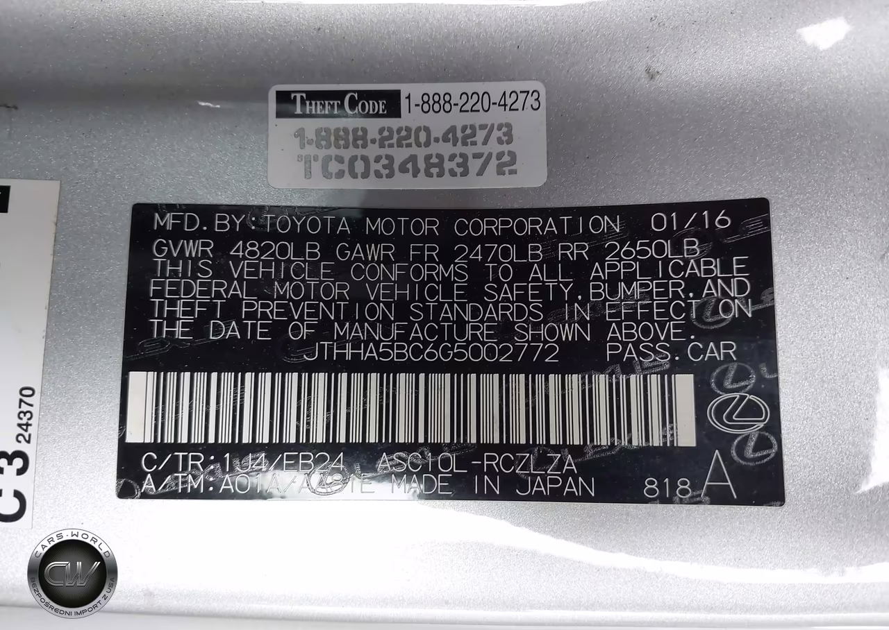 2016 Lexus Rc 200T VIN:JTHHA5BC6G5002772 - 9