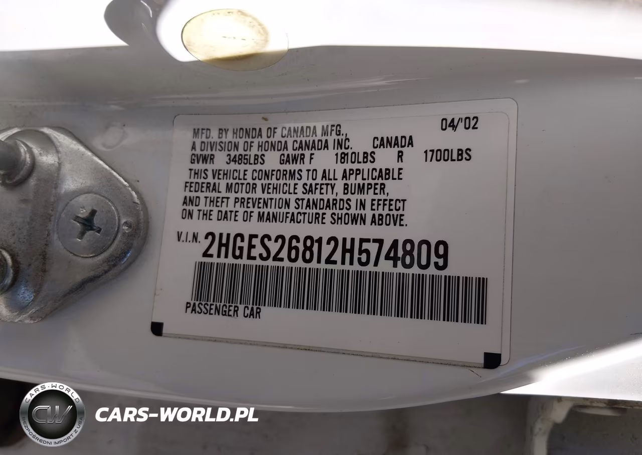 2002 Honda Civic Ex VIN:2HGES26812H574809 - 9