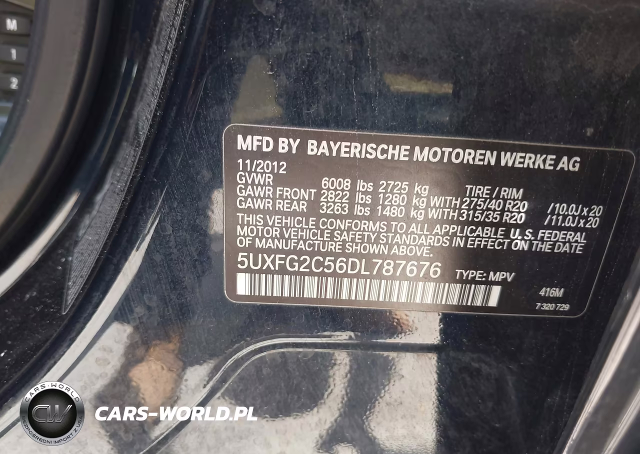 2013 BMW X6 xDrive35I VIN:5UXFG2C56DL787676 - 9