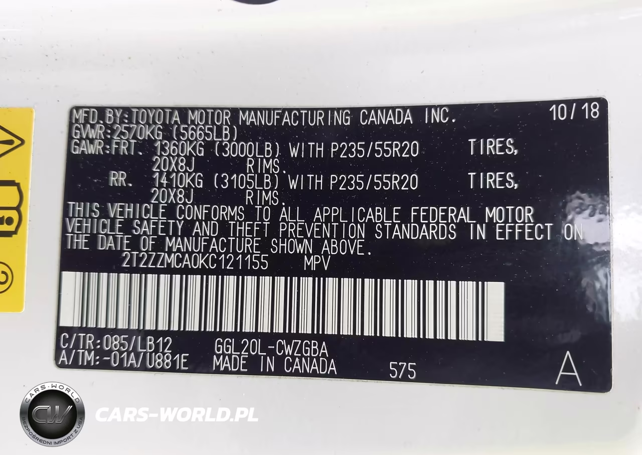 2019 Lexus Rx 350 VIN:2T2ZZMCA0KC121155 - 9