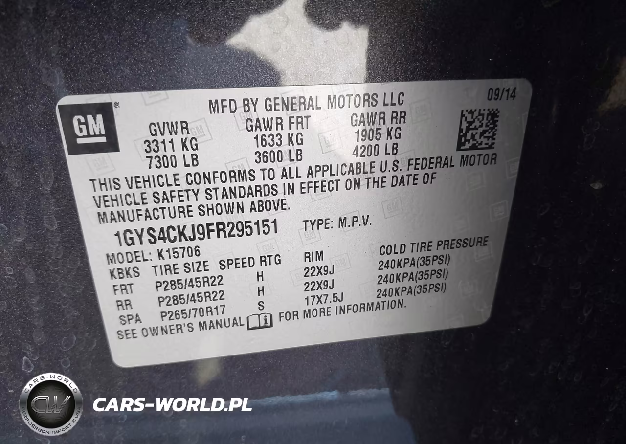 2015 Cadillac Escalade Premium VIN:1GYS4CKJ9FR295151 - 9