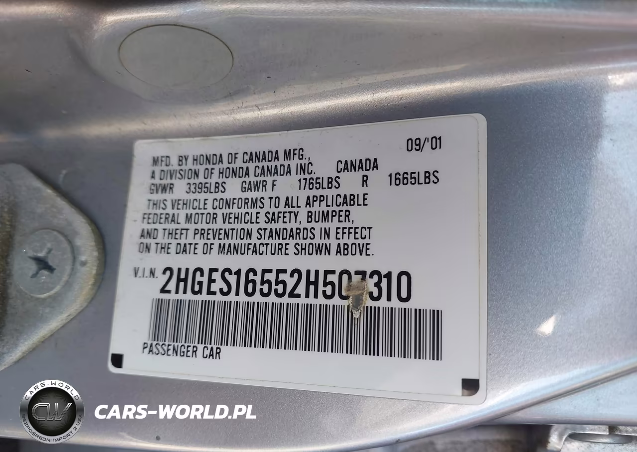 2002 Honda Civic Lx VIN:2HGES16552H507310 - 12