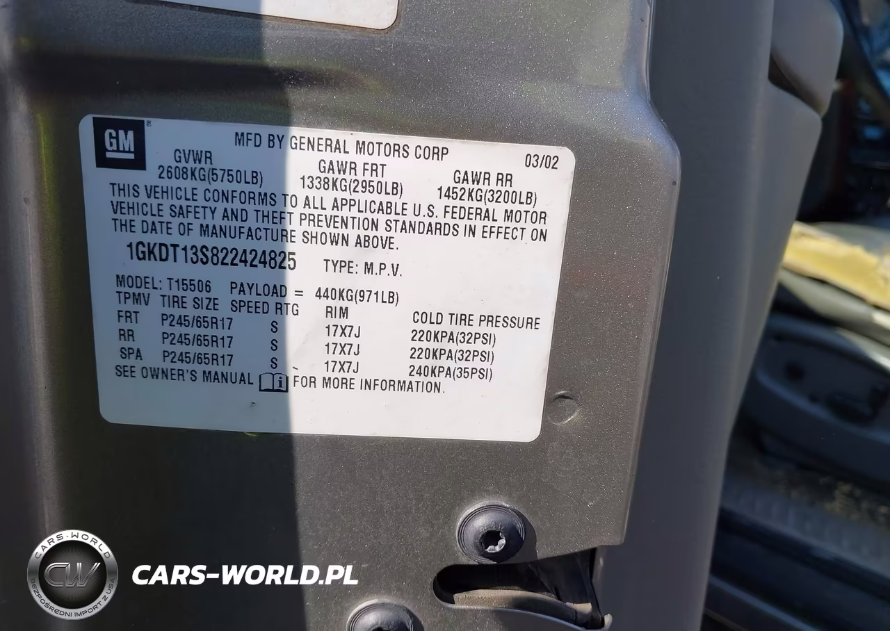 2002 GMC Envoy Slt VIN:1GKDT13S822424825 - 9