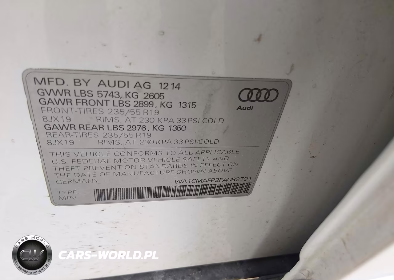2015 Audi Q5 3.0 Tdi Premium Plus VIN:WA1CMAFP2FA082791 - 9