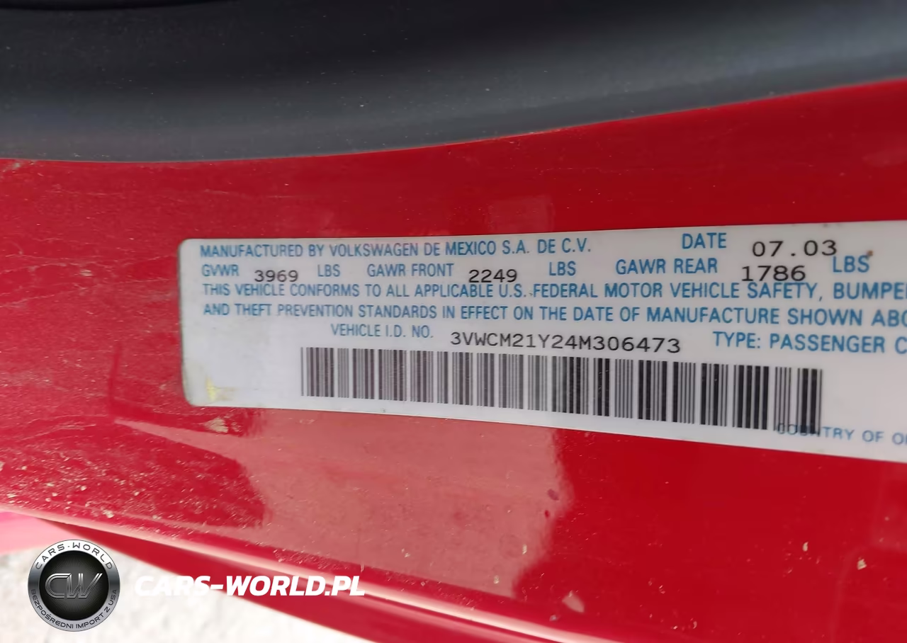 2004 Volkswagen New Beetle Gls VIN:3VWCM21Y24M306473 - 9