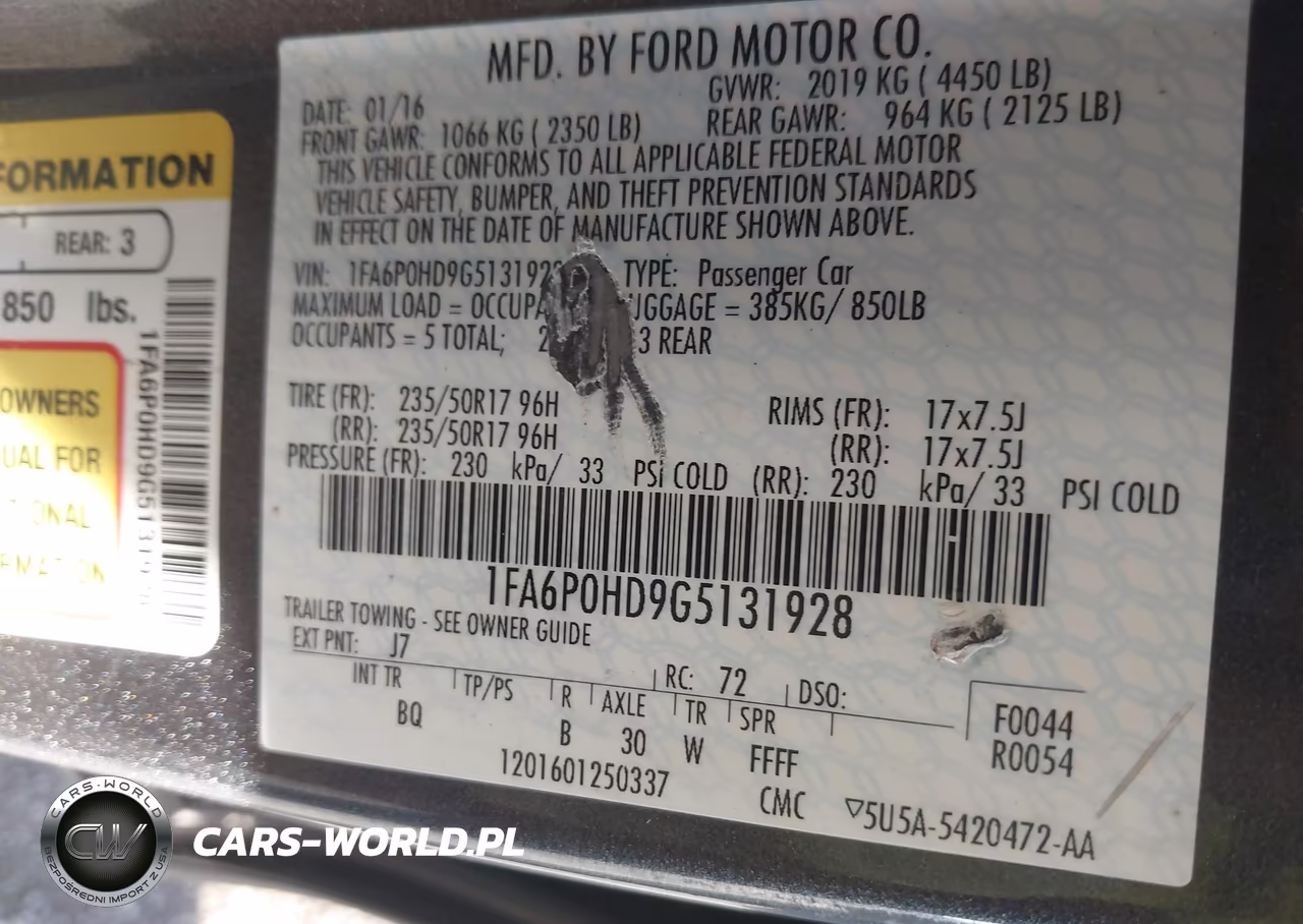 2016 Ford Fusion Se VIN:1FA6P0HD9G5131928 - 9