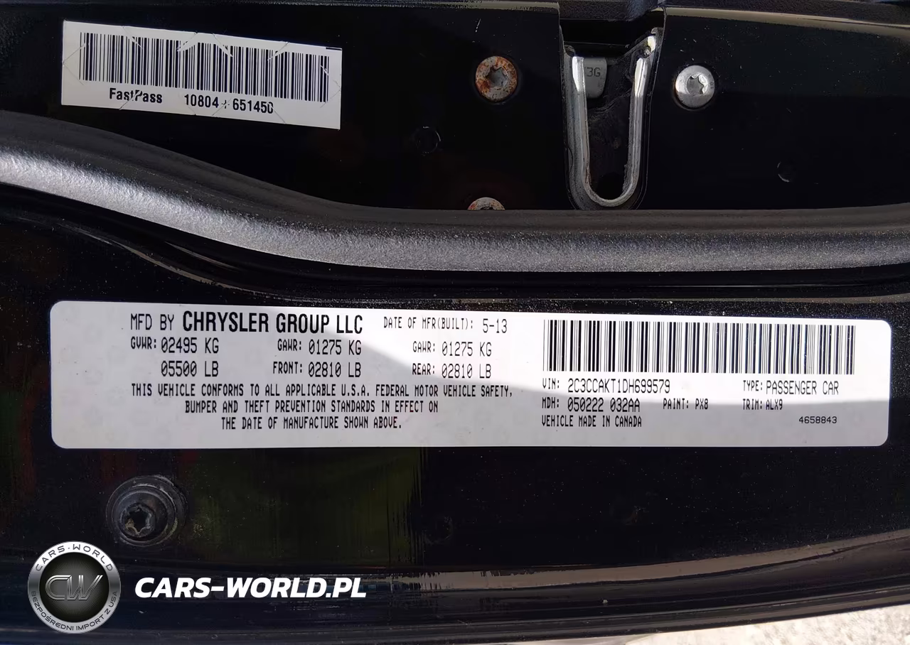 2013 Chrysler 300C Awd VIN:2C3CCAKT1DH699579 - 9