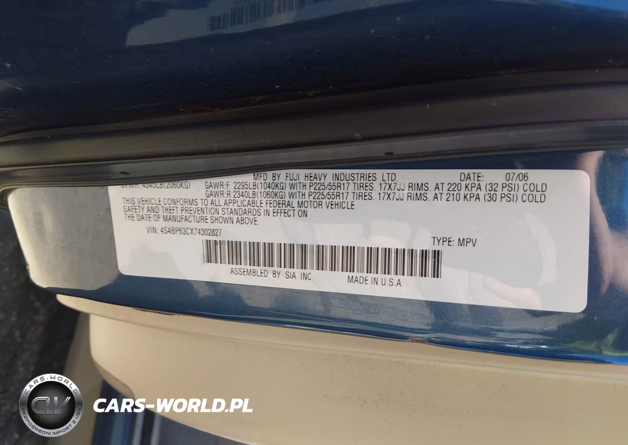 2007 Subaru Outback 2.5Xt Limited VIN:4S4BP63CX74302827 - 9