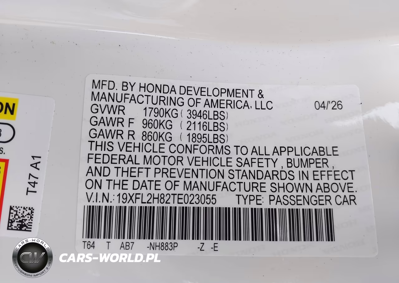 2026 Honda Civic Sport VIN:19XFL2H82TE023055 - 9