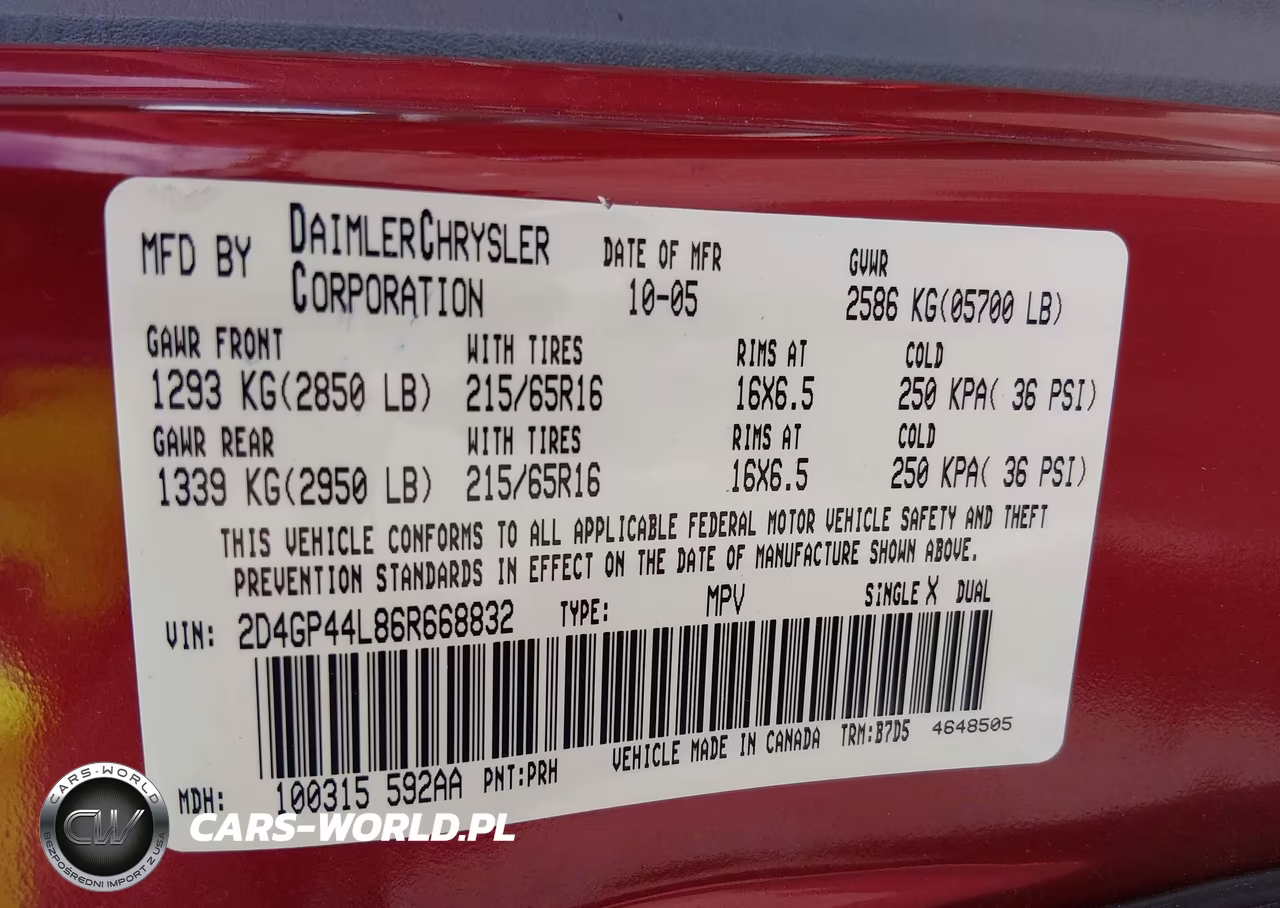 2005 Dodge Caravan Sxt VIN:2D4GP44L85R558832 - 9