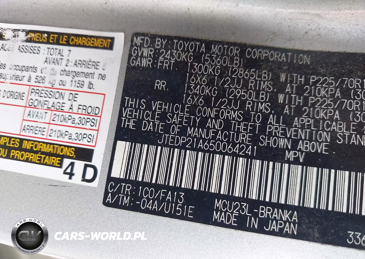 2005 Toyota Highlander V6 VIN:JTEDP21A650064241 - 9