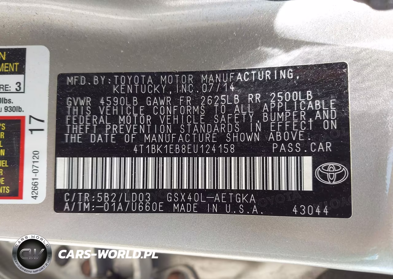 2014 Toyota Avalon Xle VIN:4T1BK1EB8EU124158 - 9
