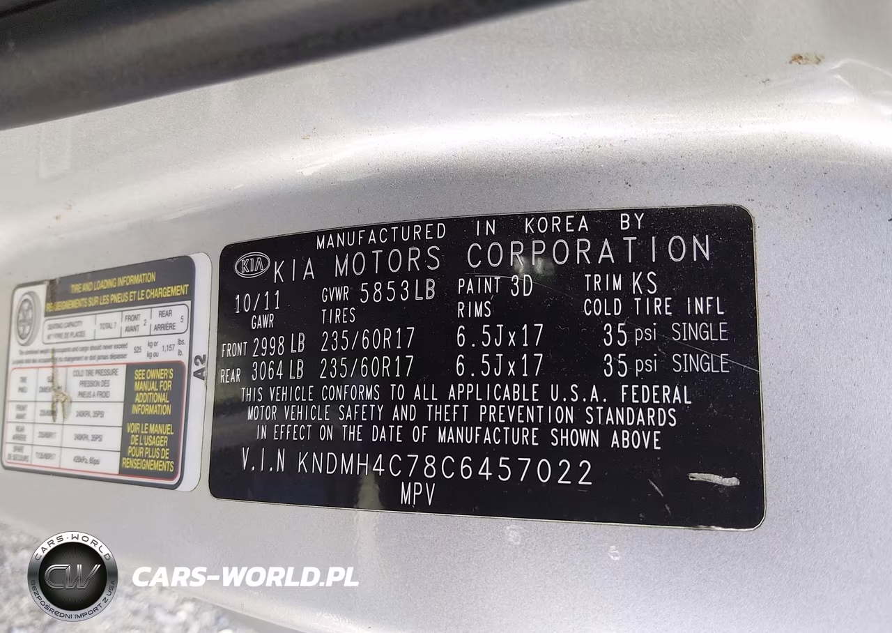 2012 Kia Sedona Ex VIN:KNDMH4C78C6457022 - 9