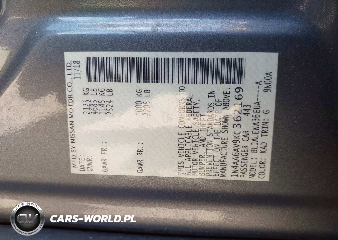2019 Nissan Maxima 3.5 Sl VIN:1N4AA6AV9KC362169 - 9