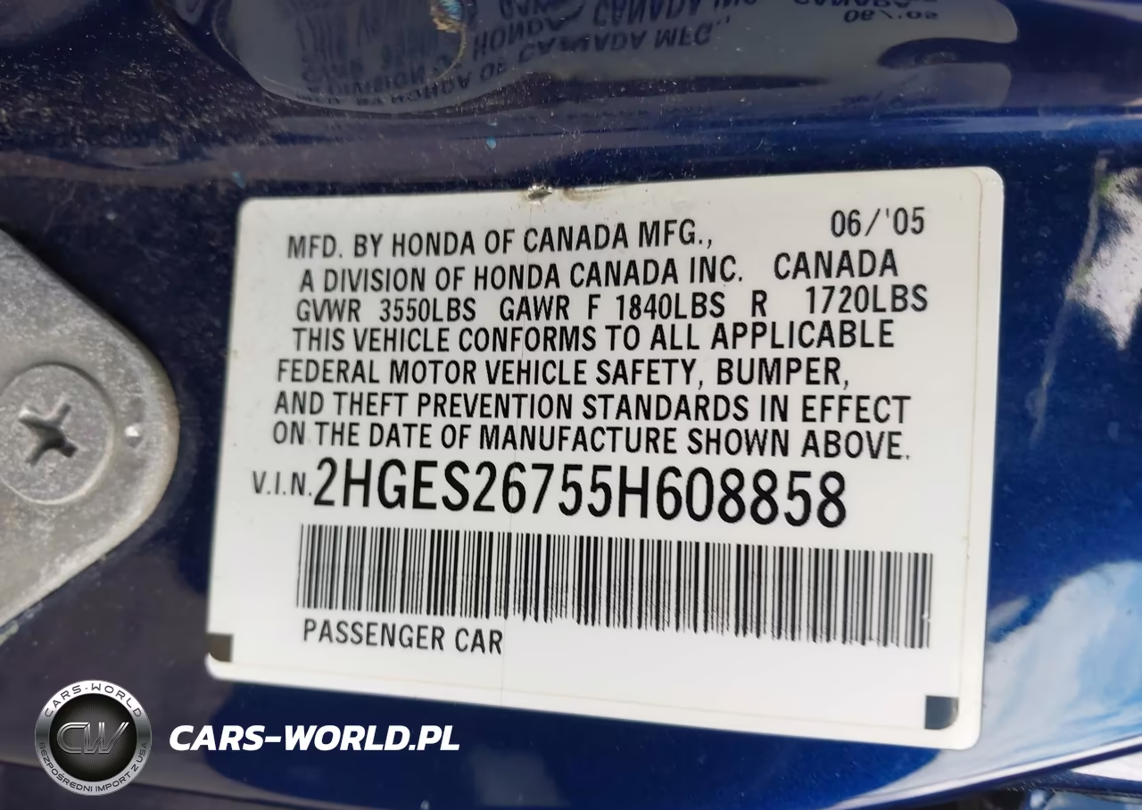 2005 Honda Civic Ex VIN:2HGES26755H608858 - 9