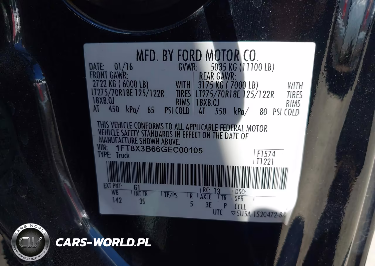 2016 Ford F-350 Lariat-Xl-Xlt VIN:1FT8X3B66GEC00105 - 8