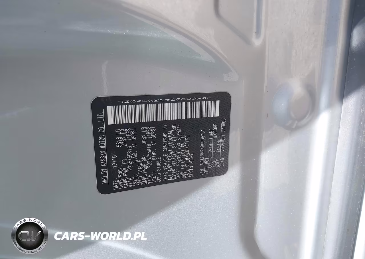 2011 Nissan Quest Le VIN:JN8AE2KP4B9005751 - 9