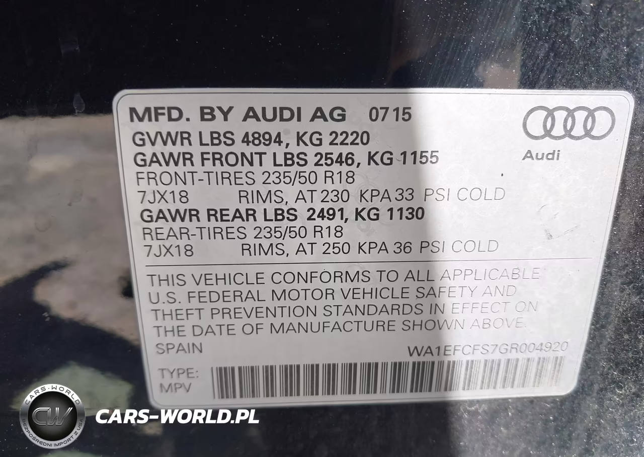 2016 Audi Q3 2.0T Premium Plus VIN:WA1EFCFS7GR004920 - 9