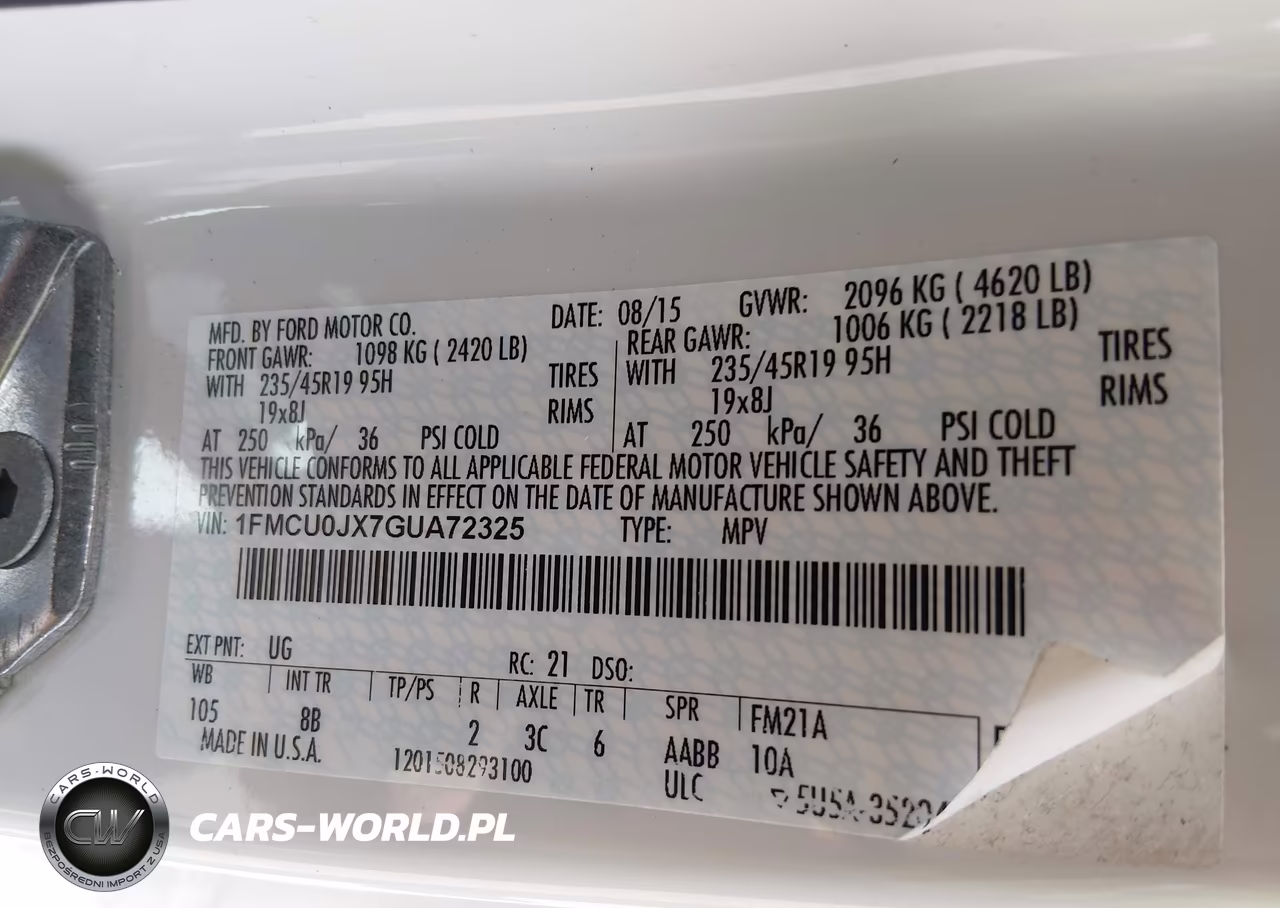 2016 Ford Escape Titanium VIN:1FMCU0JX7GUA72325 - 9