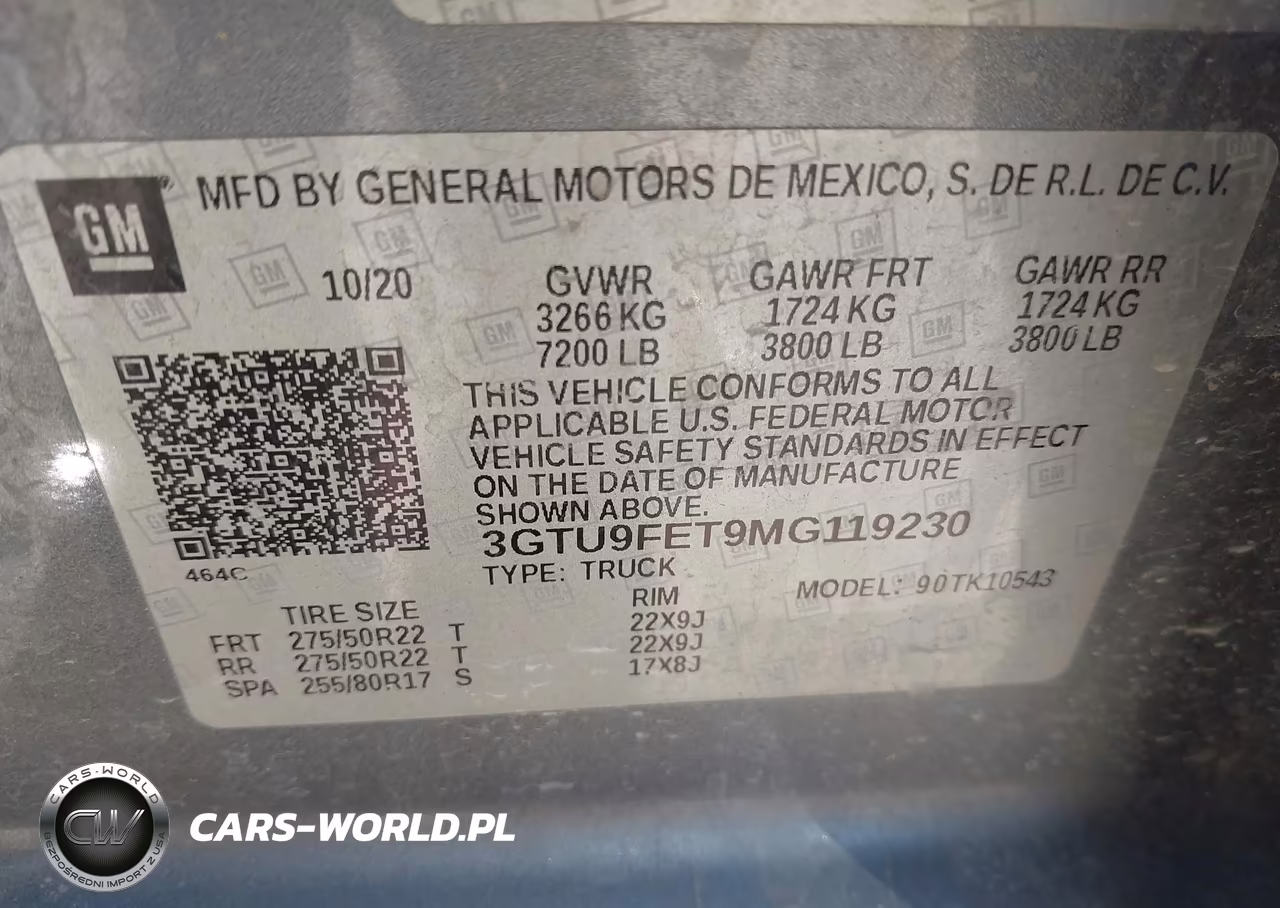 2021 GMC Sierra 1500 4Wd Short Box Denali VIN:3GTU9FET9MG119230 - 9