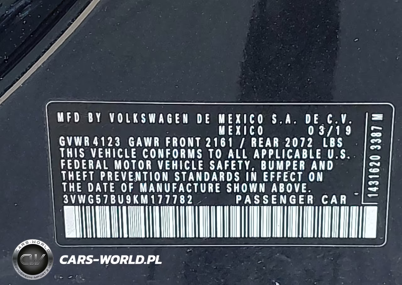 2019 Volkswagen Jetta 1.4T Sel Premium VIN:3VWG57BU9KM177782 - 9