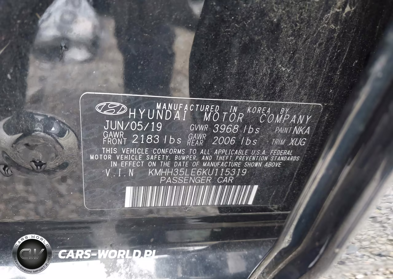 2019 Hyundai Elantra Gt VIN:KMHH35LE6KU115319 - 9