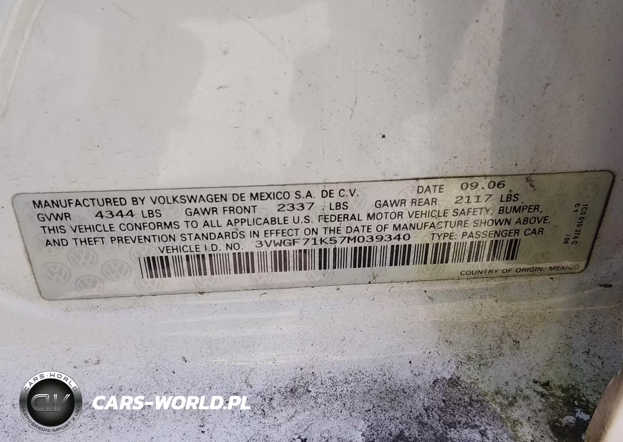 2007 Volkswagen Jetta VIN:3VWGF71K57M039340 - 9