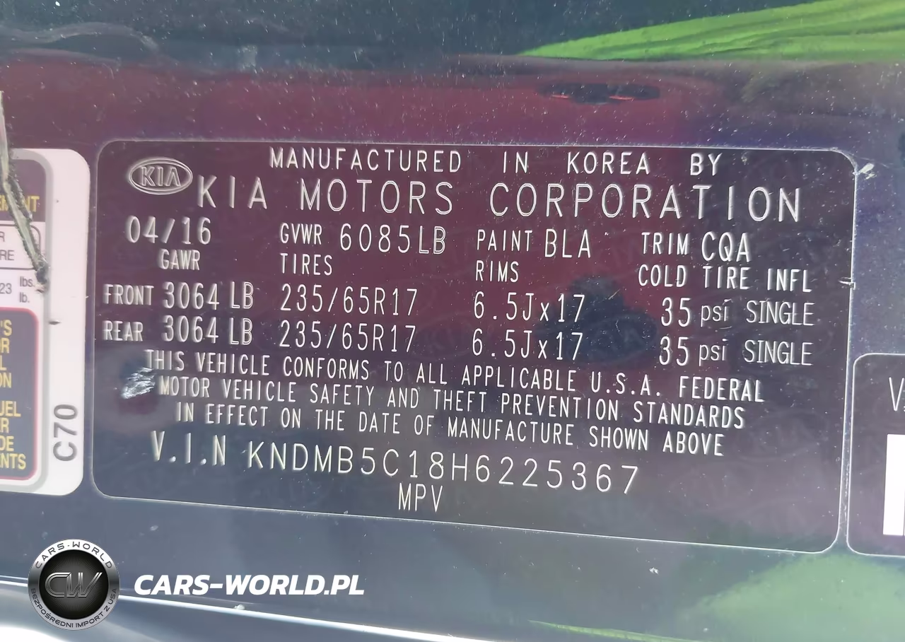 2017 Kia Sedona Lx VIN:KNDMB5C18H6225367 - 9