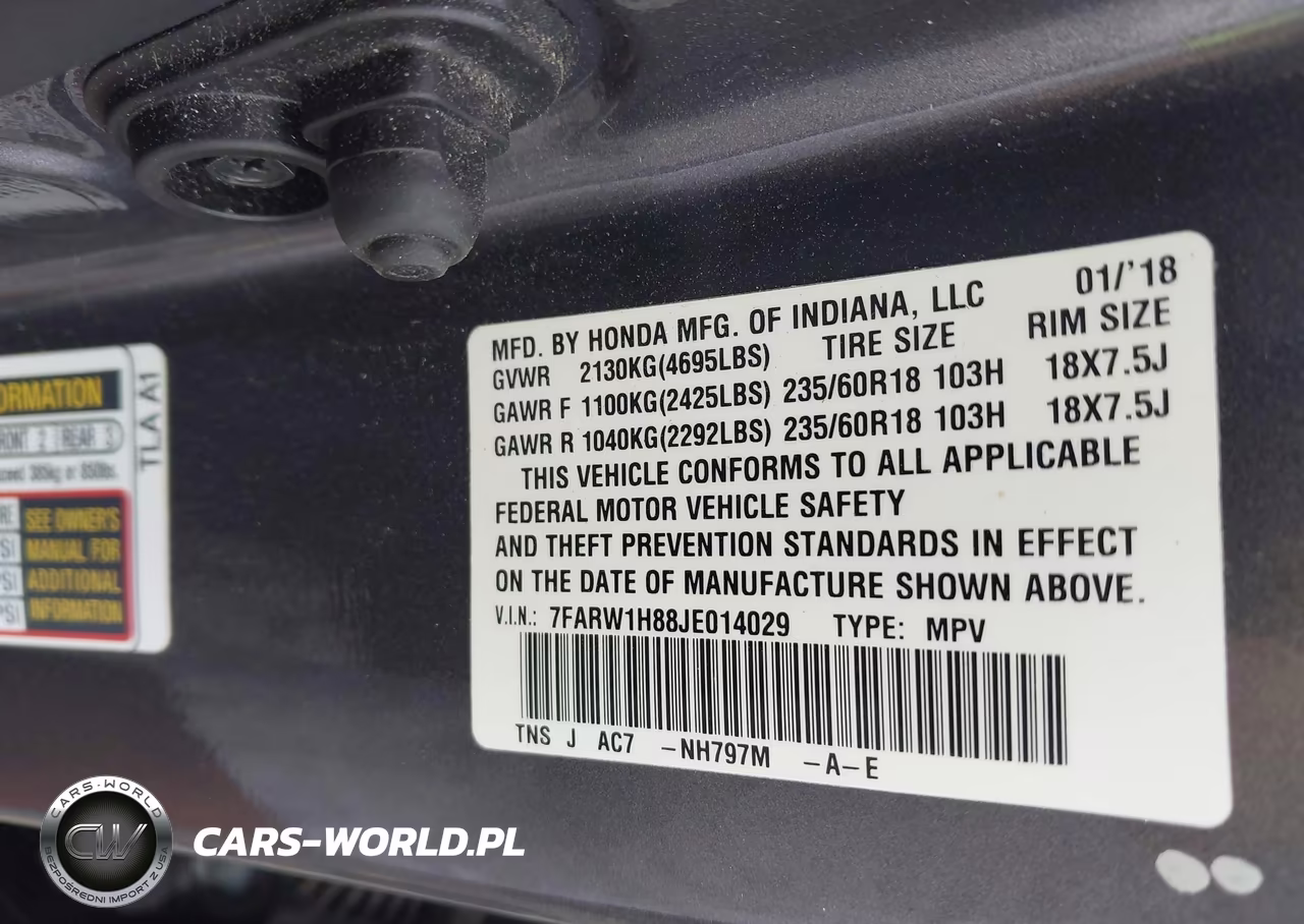 2018 Honda Cr-V Ex-L-Ex-L Navi VIN:7FARW1H88JE014029 - 9