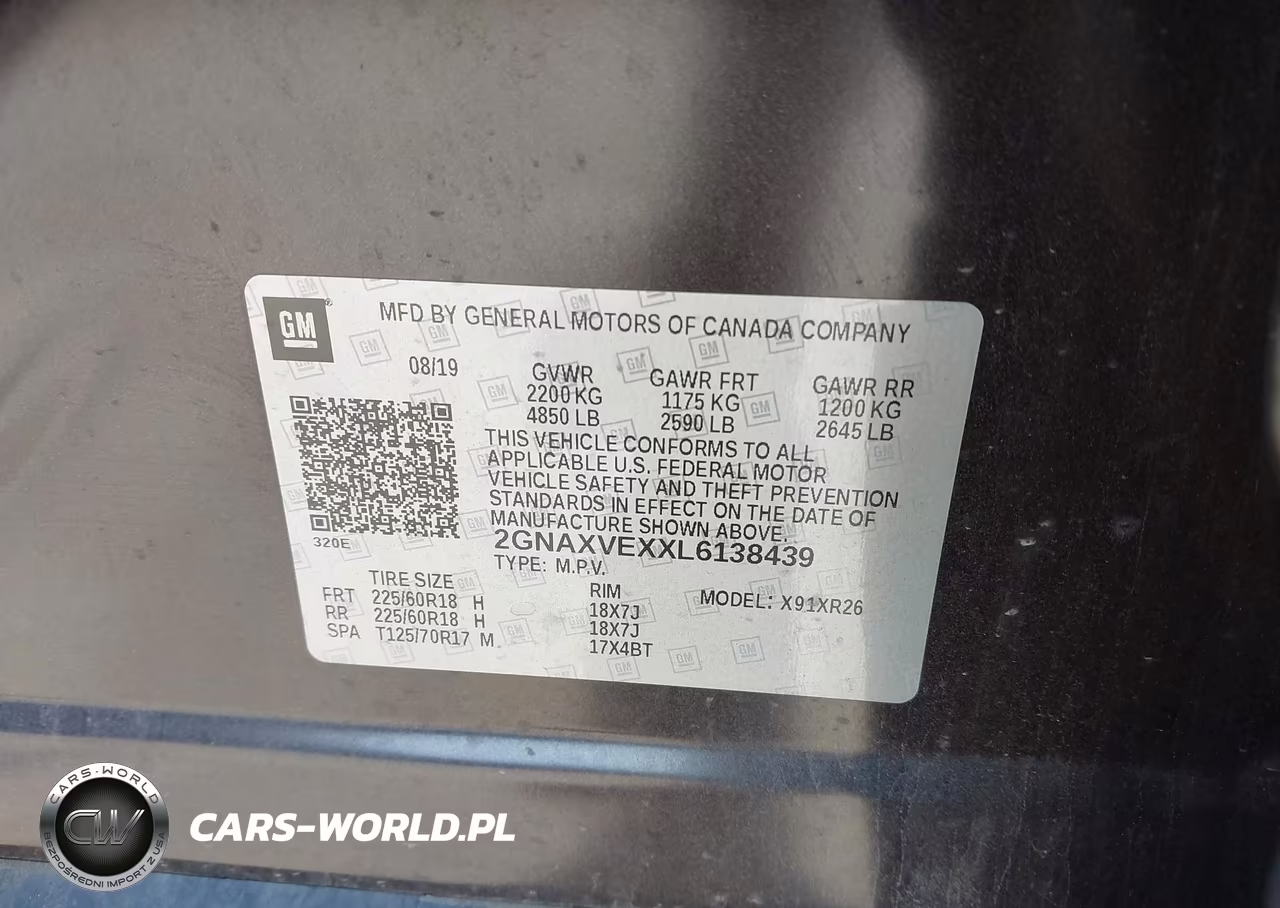 2020 Chevrolet Equinox Awd Lt 2.0L Turbo VIN:2GNAXVEXXL6138439 - 9