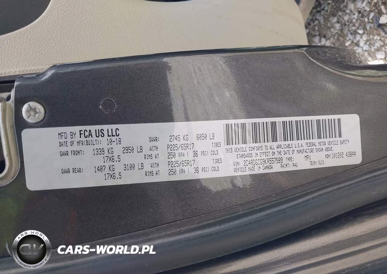 2019 Dodge Grand Caravan Sxt VIN:2C4RDGCG9KR557589 - 9