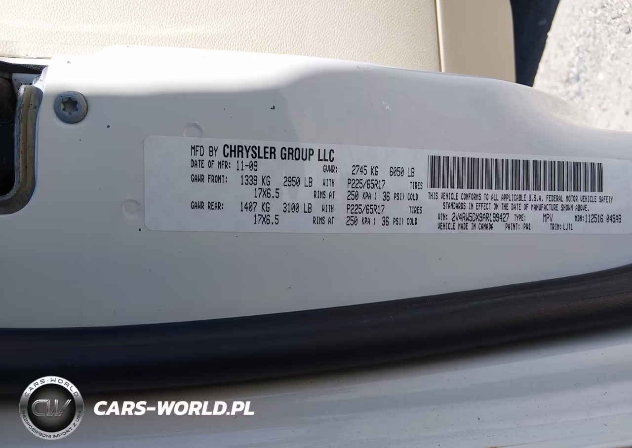 2010 Volkswagen Routan Sel VIN:2V4RW5DX9AR199427 - 9
