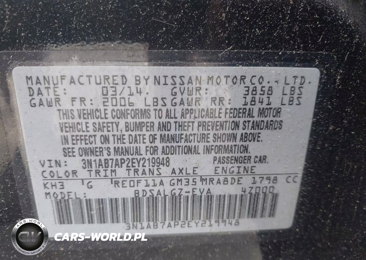 2014 Nissan Sentra Sl VIN:3N1AB7AP2EY219948 - 9