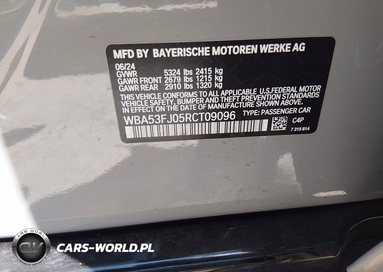 2024 BMW 530I xDrive VIN:WBA53FJ05RCT09096 - 9